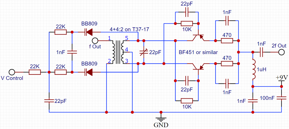 frequency doubling oscillator schematic