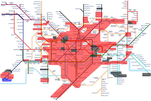 london underground wifi map